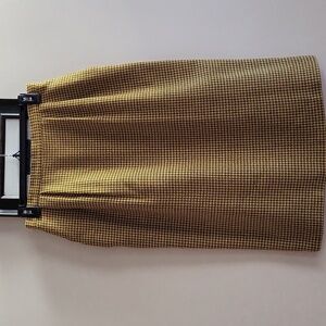 Vintage 100% Lambswool Houndstooth Pencil Skirt